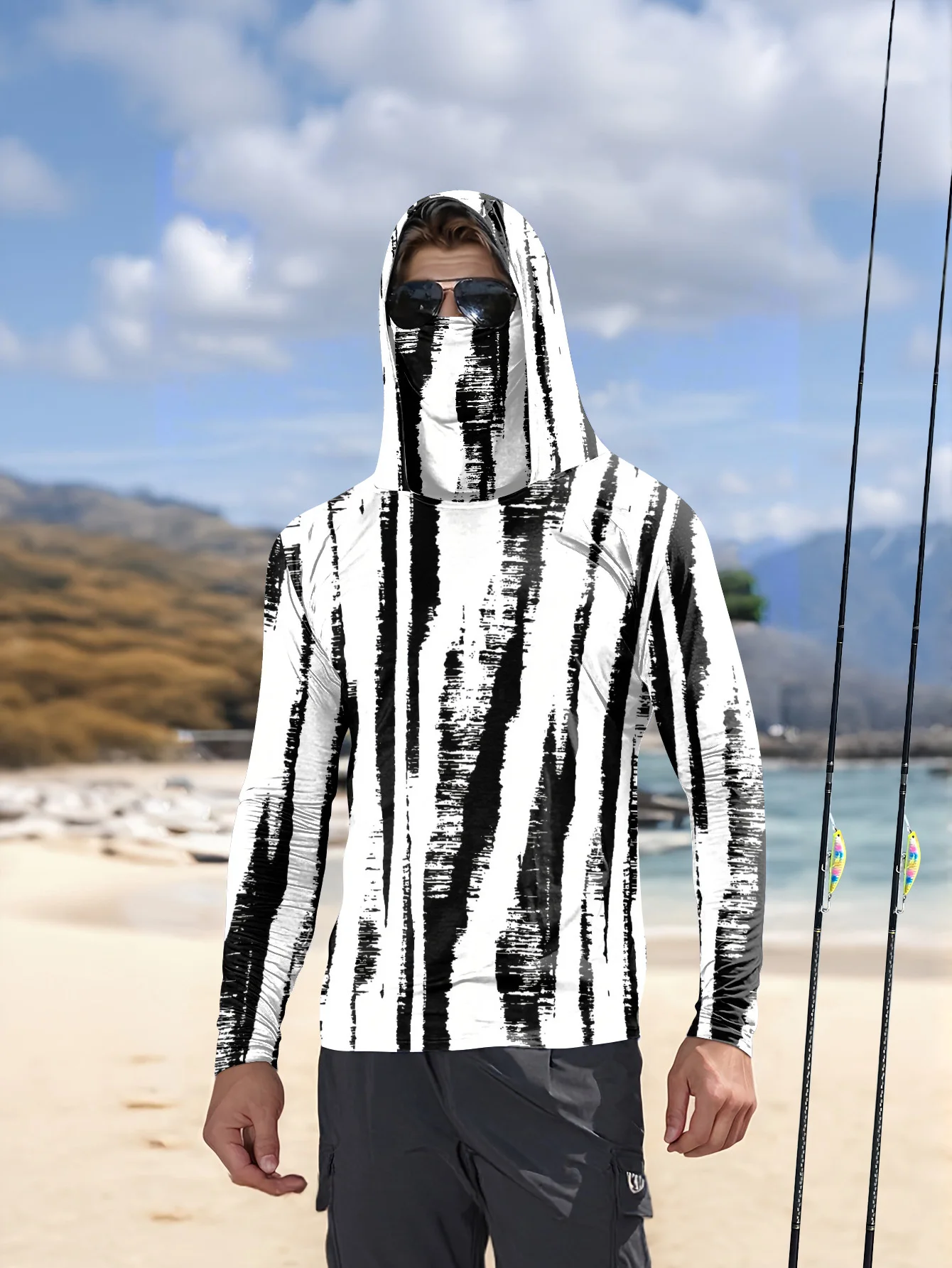 Herren-Fischermütze mit schwar – Fishing Mask Sun Protection Bewertung und Preis