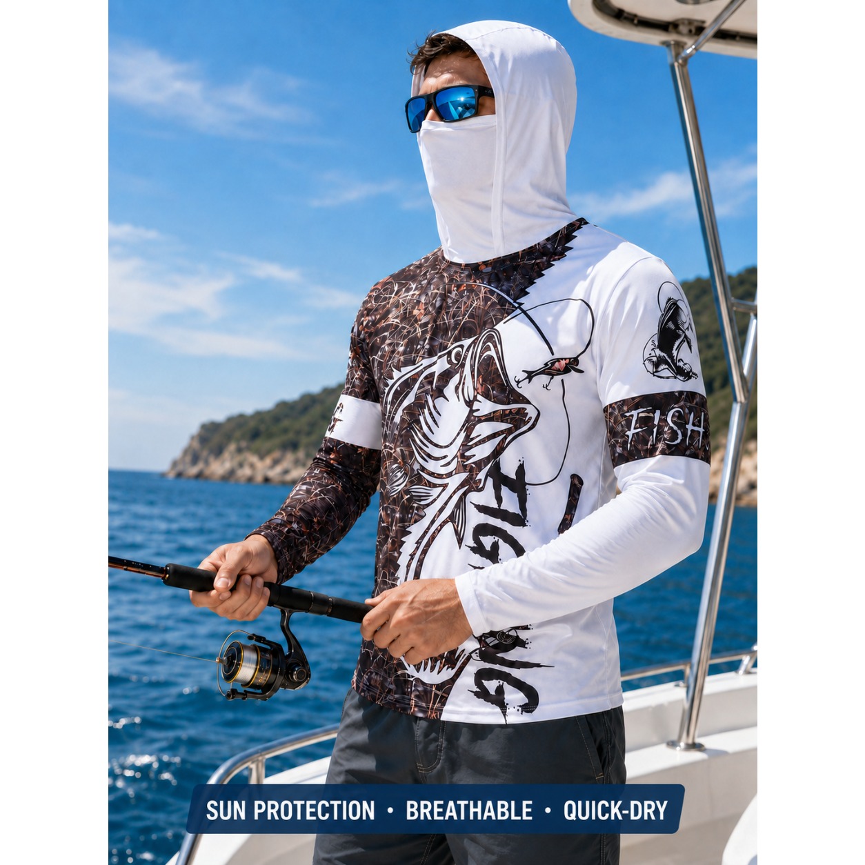 MALFC 1PC Herren Angelhemd mit – Fishing Shirt Uv Protection Bewertung und Preis