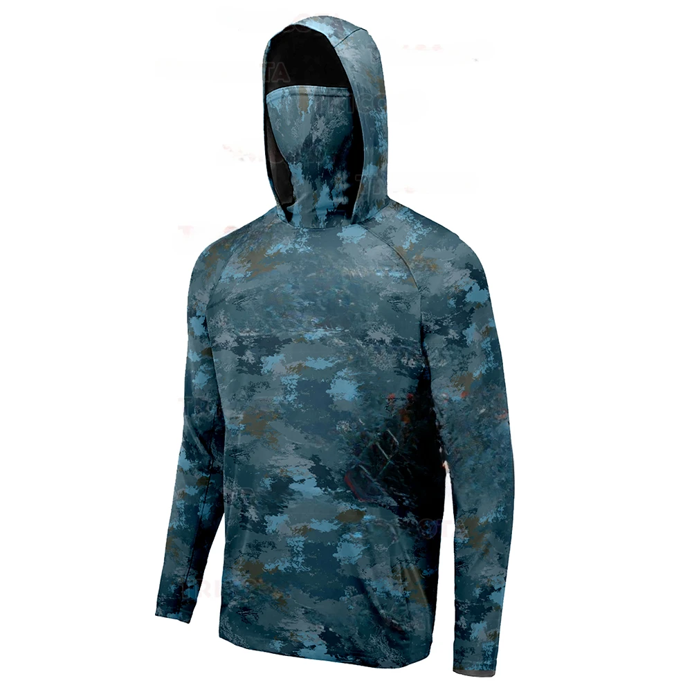 Herren-Angel-Hoodie-Shirts mit – Fishing Mask Sun Protection Bewertung und Preis